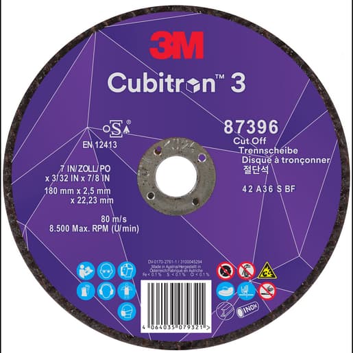 3M™ Cubitron™ 3 切割片, 87396
